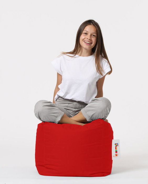 Atelier Del Sofa Square Pouf - Rojo Atelier Del Sofa Square Pouf - Rojo